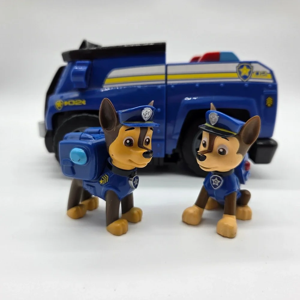 Paw Patrol Police Cruiser Toy Vehicle Kids OS Blue Chase Figures Set